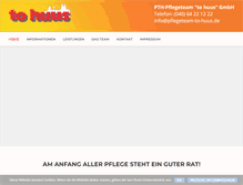 Tablet Screenshot of pflegeteam-to-huus.de